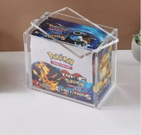 Boîtier de protection en acrylique ultra-transparent anti-UV avec couvercle coulissant pour cartes à collectionner TCG de qualité supérieure, pour la préservation des investissements