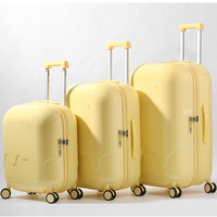 Valise à roulettes unisexe silencieuse avec roues universelles 20/28 pouces, bagage cabine, serrure TSA, ABS ultra-légère, séparation sec-humide, motif crème glacée