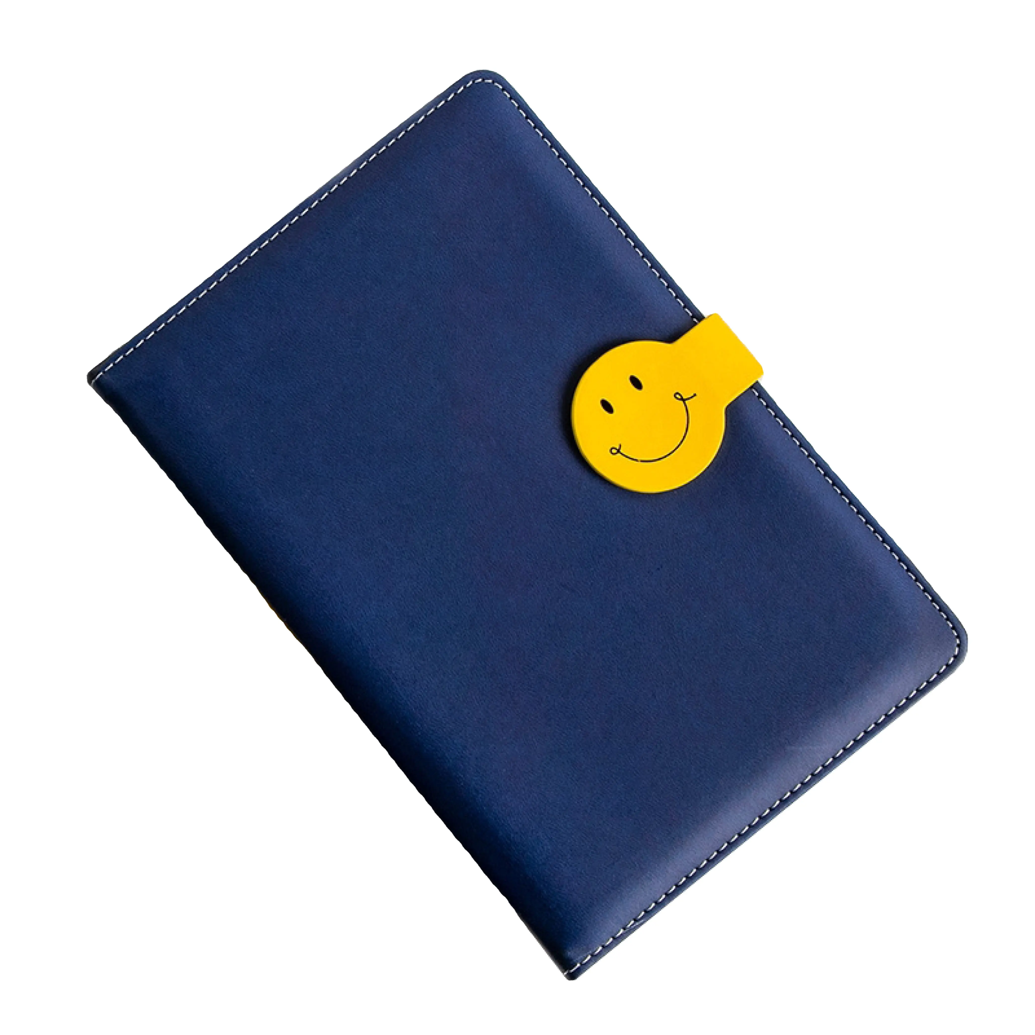 Creative line blank inner pager A5 pu leather journal planner school supplies smile magnetic clasp notebook
