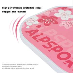 Ensemble <span class=keywords><strong>de</strong></span> raquettes <span class=keywords><strong>de</strong></span> pickleball Sakura Pink avec noyau en nid d'abeille PP, fibre <span class=keywords><strong>de</strong></span> verre, 2 balles <span class=keywords><strong>de</strong></span> pickleball intérieures/extérieures, 1 <span class=keywords><strong>sac</strong></span> <span class=keywords><strong>de</strong></span> transport pour hommes et femmes - Product Image 5