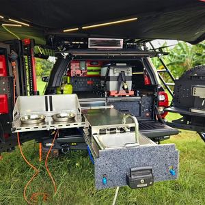 Système de cuisine extérieure 4x4, équipement de survolée, tiroir de cuisine pour voiture, cuisine pour fourgonnette, pick-up 4x4, cuisine tout-terrain, glissière de réfrigérateur - Product Image 4
