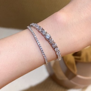 14K Gold Lab Grown Diamond Tennis Bracelet VVS1 Certified Luxury Diamond Jewelry <b>Gift</b> for Women Ladies - Product Image 4