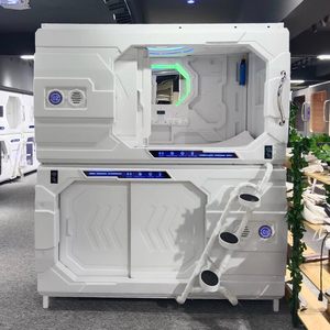 New Space Sleep Capsule Leather <strong>Bunk</strong> <strong>Bed</strong> Japanese Design for Hotel B&amp;B Youth Travel - Product Image 2