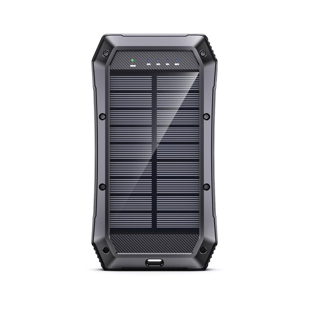 20000mAh Solar Power Bank 18W Fast Charger With 10W Wireless Charging LED Camping Light for Outdoor Travel