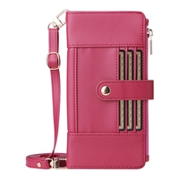 Tas dompet selempang kulit untuk iPhone, tas casing Flip gaya ritsleting untuk iPhone 11 pro max/12 pro max/13 pro max/14 Plus