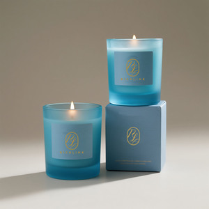 Tùy Chỉnh Nhãn Hiệu Riêng Độc Đáo Nến Tàu Rõ Ràng Màu Xanh Nâu 3Oz 4Oz 8Oz 12Oz Rỗng Lọ Với Nắp Và Hộp Cho Nến - Product Image 3