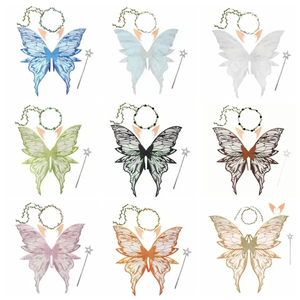 Ali d'Angelo Fantasy Original Design per Ragazze, Decorazione Posteriore Principessa per Capodanno, Festa, COS, Travestimento, Farfalla Bronzata - Product Image 4