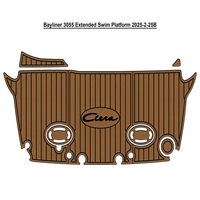 Tapis de plateforme de bain extensible Bayliner 3055 pour bateau, en mousse EVA, style teck, auto-adhésif, type SeaDek MarineMat