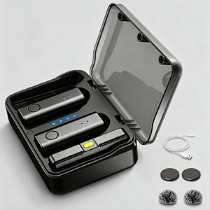 Système de microphone sans fil 2,4 GHz avec réduction intelligente du bruit, prix de gros direct usine, Type-C pour diffusion <span class=keywords><strong>en</strong></span> direct et cours <span class=keywords><strong>en</strong></span> ligne - Product Image 1