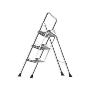 Fabriek Direct Leveren Anti-Knijpen Patent Veiligheid Opvouwbare Aluminium Ladder Vouwbare Multi-Use Trap Ladder