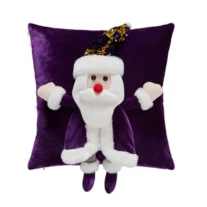 Индивидуальная дизайнерская Рождественская декоративная подушка, подарок, 3D Рождественский Снеговик, олень, наволочка