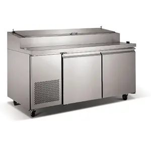 Mesa de pizza comercial Mesa de preparación Refrigerador Equipo de cocina industrial