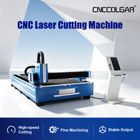 Machine de découpe laser à fibre intégrée CNCColgar 3015 3KW, plateforme unique, bleu et blanc, entièrement automatique, pour découpe de métaux CNC, certifiée CE