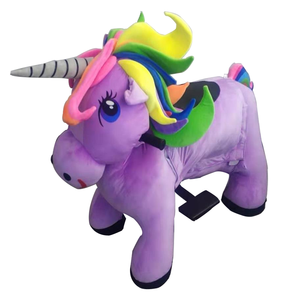 걷는 탐 말 아이 견면 벨벳 탐 말 장난감 재미있은 견면 벨벳 동물성 장난감 차 - Product Image 2