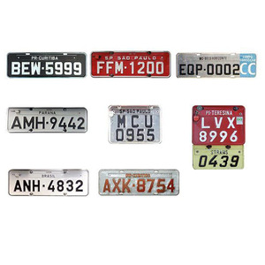 Placas de Matrícula de Brasil Personalizadas <span class=keywords><strong>en</strong></span> Relieve, Placas de Aluminio para Automóviles Sublimables <span class=keywords><strong>en</strong></span> Blanco - Product Image 3