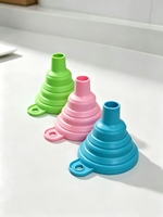 Entonnoir pliable et extensible en gel de silicone, résistant aux hautes températures, pour le versement d'huile, le vidange du vin et les confiseries, idéal pour la cuisine domestique