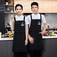 Nouveaux tabliers de travail en toile imperméable, imprimés à motifs floraux, pour serveurs et serveuses de magasins, ateliers d'art, cuisines, restaurants et cafés