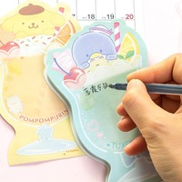 Nouveau bloc-notes créatif en forme de personnage à trois yeux, motif boisson glacée estivale, autocollants créatifs en forme spéciale, jolis autocollants découpés
