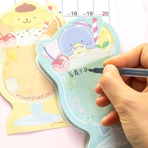 New Summer Ice Drink Three-Eyes Character Loose <b>Leaf</b> Memo Pad Cartoon Creative Sticky Notes Special-Shaped Stickers Cute Die Cut - Product Image 4