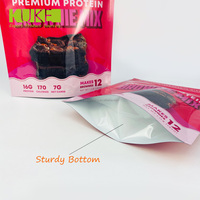 Sacs en mylar alimentaire personnalisés avec emballage en feuille d'aluminium pour collation, pochette de sachets à fermeture éclair, surface d'impression par héliogravure pour biscuit