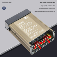Fuente de Alimentación LED IP65, Transformador de CA a CC con Voltaje de Salida de 12V, Corriente de 33A, Salida Única, 400W, Resistente a la Lluvia