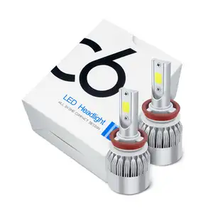 תאורת מערכת כפולה צבע אופנוע פנס אור ערפל led אוטומטי אור הנורה לייזר C6 H4 H7 H11 led פנס