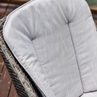 Ensemble de canapés de terrasse en aluminium rembourré en osier, tendance et unique, pour salle à manger en plein air, salon, design contemporain, gris