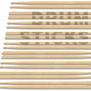 High Quality Drum Accessories Wholesale Drumsticks 5A 5B 7A Custom Logo Drumsticks Hickory Drum Stick