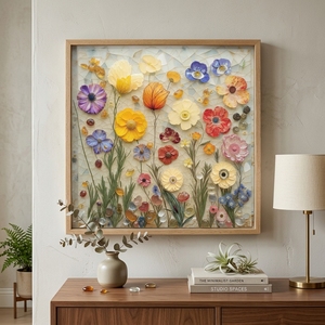 Puzzle en bois mosaïque florale en résine, impression UV, revêtement brillant, découpe de précision, art floral vintage, vente en gros, OEM, puzzle personnalisé - Product Image 4