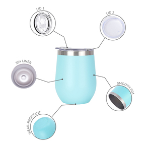 Khách Hàng 12Oz Hình Dạng Trứng Đôi Tường Thép Không Gỉ Ly Rượu Vang Cốc Trứng Hình Dạng Cà Phê Món Quà Cưới Uống Cốc - Product Image 2