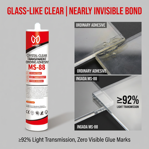 MS-88 Colle Super Transparente Anti-Moisissure Étanche pour Verre et Plaques PS/PC – Adhésif de Liaison Sans Clouage - Product Image 1