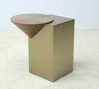 Meubles de salon et de chambre modernes, design tendance, table basse et table d'appoint en acier inoxydable géométrique, tailles personnalisées