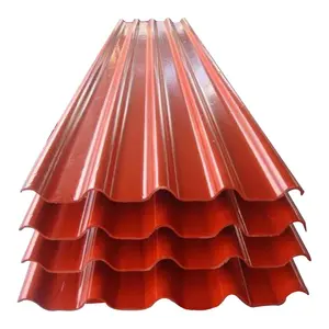 صفائح أسقف ملونة بسُمك 0.87 مم ومموجة من الزنك مقاس 22 لمواد البناء من المصنع في الصين