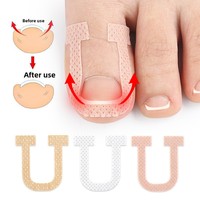Autocollant pour ongles en U, élastique, anti-roulement, avec coussinet orthopédique ajustable pour la rainure de l'ongle, patch extensible pour ongles incarnés