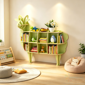 Libreria a Muro in Legno per Bambini Chiquitos a Forma di Pecorella, Vetrina Espositiva dal Design Moderno per Scuole e Biblioteche Prescolari - Product Image 2
