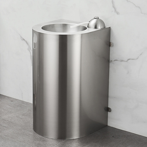 Unità Combo WC e Lavabo Monoblocco in Acciaio Inox 304, Resistente ai Vandalismi, Montaggio <span class=keywords><strong>a</strong></span> Pavimento per Strutture Correzionali ad Alta Sicurezza - Product Image 4