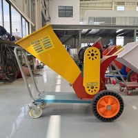 Déchiqueteuse électrique 5 kW à faible bruit Compact à roues facile à nourrir en douceur humide sec bois jardin cour communauté