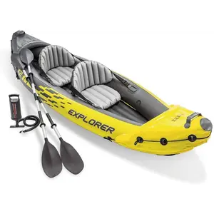Intex 68307 K2 <span class=keywords><strong>Kayak</strong></span> chèo thuyền <span class=keywords><strong>Inflatable</strong></span> thuyền thiết lập ngoài trời chuyên nghiệp chèo thuyền mang lại mái chèo cho chơi game thể thao - Product Image 1