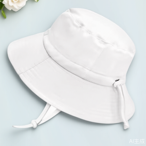 Sombreros de Sol para Niños Pequeños, con Rayas, para Playa, Verano, Marca <span class=keywords><strong>JAN</strong></span> & JUL, con Correa Ajustable, Visera, Cordón y Botón - Product Image 3