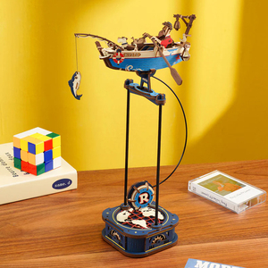 Robotime Rokr DIY <span class=keywords><strong>juguetes</strong></span> de descompresión de escritorio MCD02 Ocean <span class=keywords><strong>Fisher</strong></span> modelo Kit 3D rompecabezas de madera para niños - Product Image 1