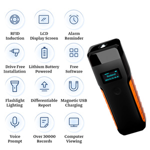 Système <span class=keywords><strong>de</strong></span> surveillance électronique RFID Watchman Clock pour patrouille avec écran LCD, port <span class=keywords><strong>de</strong></span> charge USB magnétique et résistance à l'eau - Product Image 4