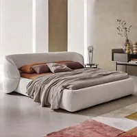 Lit double capitonné King Size fabriqué en Chine – Cadre de lit Queen Size pour chambre à coucher