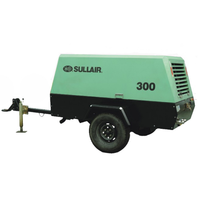 Kompresor Udara Sekrup Portabel Diesel Sullair DPQ185 8bar dengan Mesin Dongfeng Cummins Berpendingin Udara & PLC