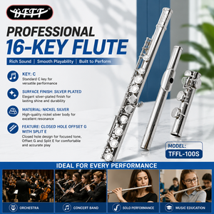 <span class=keywords><strong>Flauta</strong></span> de 16 Orificios en Clave de Do, Plateada, para Adultos, Niños, Principiantes y Estudiantes, <span class=keywords><strong>Instrumento</strong></span> Musical al por Mayor - Product Image 4
