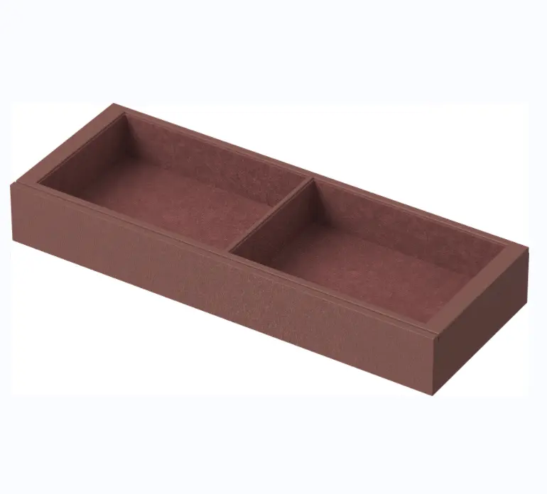 Factory Best seller DIY jewellery leather storage box Two Partition for Wardrobe Accessories