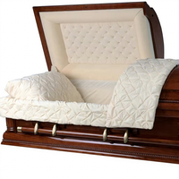 Suministros Funerarios al por Mayor, Ataúd de Madera, Ataúd de Madera Maciza de Roble Rojo Americano para Funerales