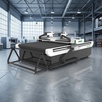 Geautomatiseerde textiel snijmachine, hoogwaardige producten, rondmes, pneumatisch mes voor textiel, glasvezel vloermatten, tapijt