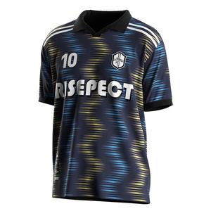 เสื้อฟุตบอลคอปกโปโลแบบกระดุมเดียว พร้อมผ้าตาข่ายระบายความชื้น ผ้าถักแห้งเร็ว และตัวเลือกวัสดุแบบกำหนดเอง - Product Image 1