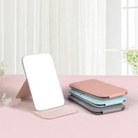 Vente en gros de miroirs de bureau pliables minimalistes pour femmes miroir de maquillage portable avec logo personnalisé en stock