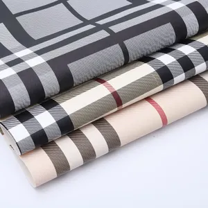 Tissu en cuir imprimé pvc à motif classique